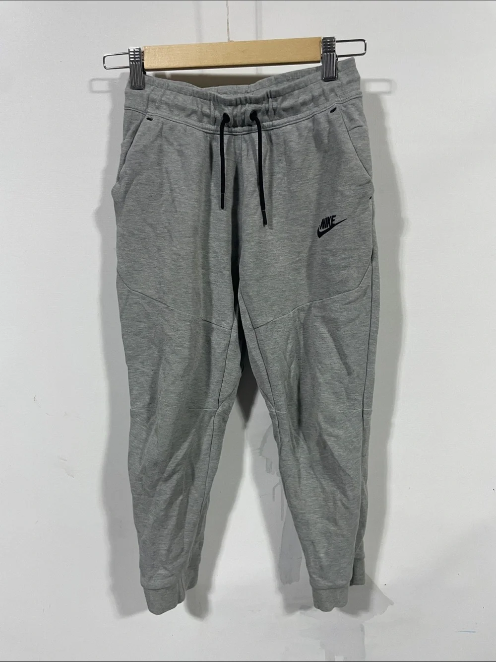 Nike Grey Kids Jogger Sweatpants with Black Drawstring